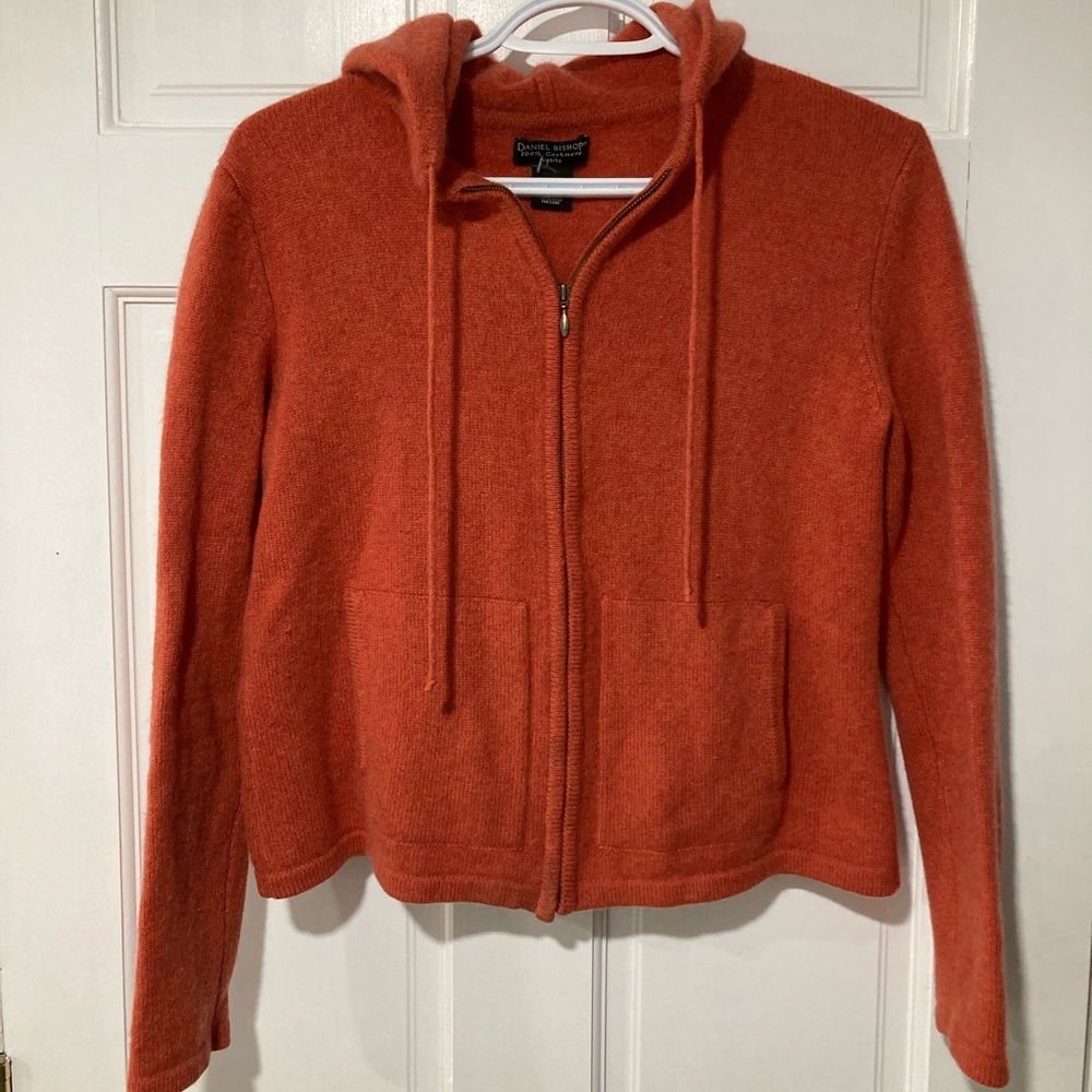 Vintage 100% Cashmere Cropped Hoodie